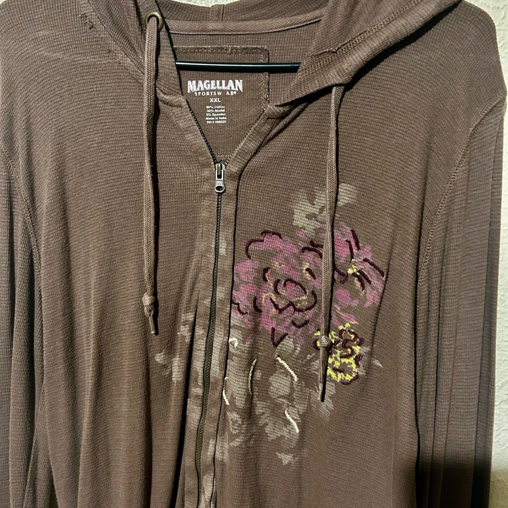 Brown Floral Women's Hoodie